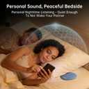 Kinglucky Pillow Speaker for Sleeping, Ultra-Thin Bluetooth 6.0 Under Pillow White Noise Sound Machine for Side Sleepers, Auto Shut-Off, Rechargeable, Couples Shared Bed, Travel Portable, Blue