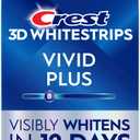 Crest 3D Whitestrips Vivid Plus, Teeth Whitening Strip Kit, 10 Treatments + 2 Bonus Treatments (Each with 1 Upper/1 Lower Strip), 24 Strips, 8 Levels Whiter, Teeth Whitening Kit