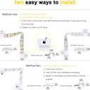 150 Pcs Outdoor LED Strip Light Mounting Clips Self Adhesive with Screws Mounting Holder, Cable Wires Organizer for 8mm to 10mm Width Rope Light, Indoor Room and Outdoor