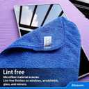Double Layer Microfiber Cleaning Towels, Soft Absorbent Kitchen Wipes, Lint-Free Dust Cloth for House, Car, Windows(6-Pack, 11.8x7.8 Inch)