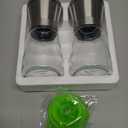 Home EC Original Stainless Steel Sea Salt and Pepper Grinder Set of 2 - Adjustable Ceramic - Glass Salt and Pepper Shakers - Kitchen Pepper Mill & Salt Mill W/Funnel & EBook