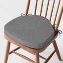 Windsor Chair Cushions for Dining Chairs 1 Pack Non Slip Kitchen Seat Cushion with Ties and Washable Covers Indoor Comfortable Seat Pad with Thick Foam 16.5" x 15.5" x 2" Light Grey