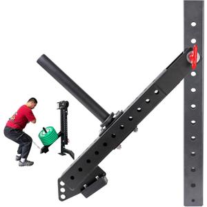 Multi Use Belt Squat Attachment with Lever Arms fits for 3"X 3" Square Tube Power Cages Home Gym Accessory for Strength Training with 330 lbs Capacity (Not included squat belt)