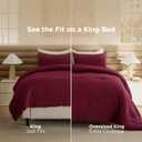 Bedsure California King Comforter Set, Dark Red Soft Prewashed Bedding for All Seasons, 3 Pieces GentleSoft Bed Set, 1 Lightweight Comforter (104"x96") and 2 Pillowcases (20"x36")