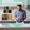 Stackable Snackle Box Container with 2 Lids, 14 Compartments - BPA-Free Snackle box Organizer, Dishwasher & Microwave Safe Reusable Snacklebox for Veggies, Fruits, Charcuterie, Snacks (Green, 2 Pack)