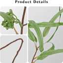 Briful 44.5 Tall Faux Eucalyptus Stems  Realistic Artificial Greenery Stems 5PCS Seeded Willow Eucalyptus Stems Brown Branches for Home, Office, Wedding, Bouquet, Centerpiece, Christmas Decoration