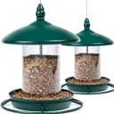 Pack of 2 Bird Feeder for Outdoor Hanging, Green
