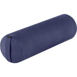 iRetrospec Retrospec Sequoia Yoga Bolster Pillow - Meditation Cushion for Yoga Practices - Includes Machine Washable 100% Cotton Cover & Durable Carry Handle (Round, Midnight)