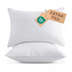 Lumbar Pillow Insert 12x20 Set of 2 - Fluffy Down Alternative Fill - 10% More Fill Than Standard Loft - Plump Bounce-Back Support for Indoor & Outdoor Use - Hypoallergenic & Machine Washable - White