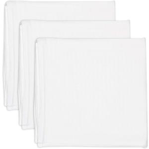 HonestBaby 3-Pack Organic Cotton Swaddle Blankets, Bright White, One Size
