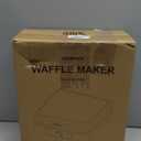 Belgian Waffle Maker 4 Slices, 1200W Waffle Iron, Anti-Overflow Waffle Iron with Browning Knob, Nonstick Plates, Indicator Lights, Silver/Black (Black, Silver)