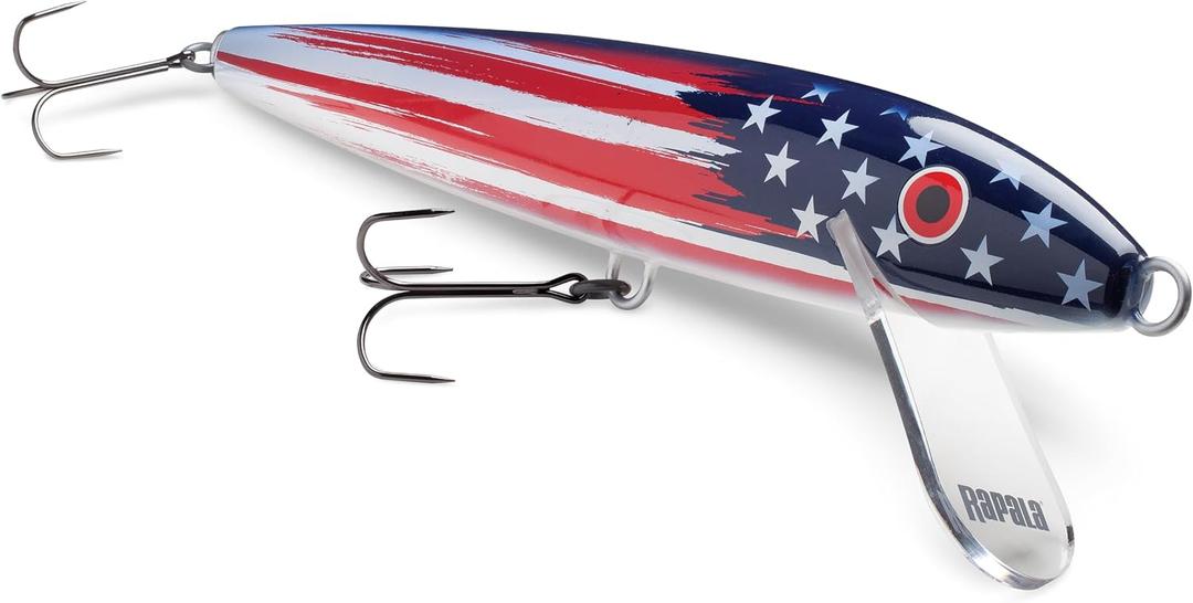 Rapala Giant Lure US Flag Collectible Display Fishing Lure Decor for Man Caves Offices and Tackle Shops, Large