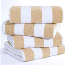 Mocha Brown Cabana Cotton Beach Towels Set of 4 30x60 Inch Large | Oversized 100% Cotton Pool Towels, Soft Highly Absorbent Quick Dry Beach Towel for Travel, Vacation, Swimming & Summer Use