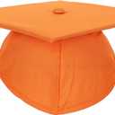 Unisex Matte Preschool and Kindergarten Graduation Cap with Year Charm Tassel (Orange)