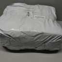 RVMasking Waterproof Boat Cover 20-22 ft, 1400D Heavy Duty Middle Reinforced Marine Grade Trailerable Cover, Fits 20'-22' V-Hull Tri-Hull Bass Boat Runabout Fish Ski Boat with Storage Bag, Black (20'-22' Long, Beam Width to 100")