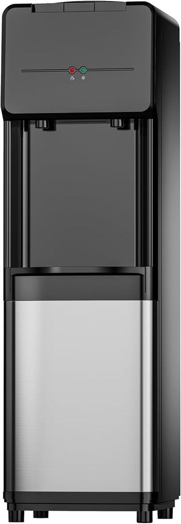 Euhomy Top Loading Water Dispenser, Hot and Cold Water Cooler for 3 or 5 Gallon Bottles,Child Safety Lock,Water Cooler Dispenser for Kitchens, Offices and More - Black