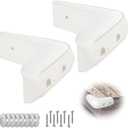 Corner Dock Bumper Fender, Marine Corner Dock Fender Guard, Soft UV-Resistant Marine-Grade Vinyl, Inflatable Protection, 10-Inch x 10-Inch, 2-Pack, White