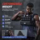 ZELUS Weighted Vest Men, 23lbs/36lbs/45lbs Adjustable Weight Vest with 10/16/20 removable Iron Weights and Reflective Strips, No-Bounce Design for Strength Training, Running, HIIT & Calisthenics