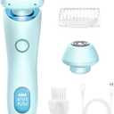 Razor for Women,Shaver Glide Razor, 3.0 Electric Beauty TrimmerRechargeable, Portable and Free Exfoliating Glove (Blue)