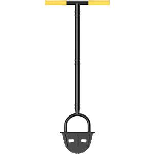 Half Moon Edger Lawn Tool, 41.7 inch Manual Garden Edger with Manganese Steel Blade & Rubber Handle, Saw-Tooth Border Grass Edging for Landscaping, Yard, Sidewalk, Flower Beds
