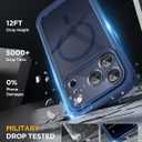 Miracase for iPhone 17 Pro Max Case 6.9" Full-Body Phone Case with Built-in Glass Screen Protector& Full Camera Protector,[Magnetic with MagSafe] Drop Proof 17 ProMax Cover, Blue