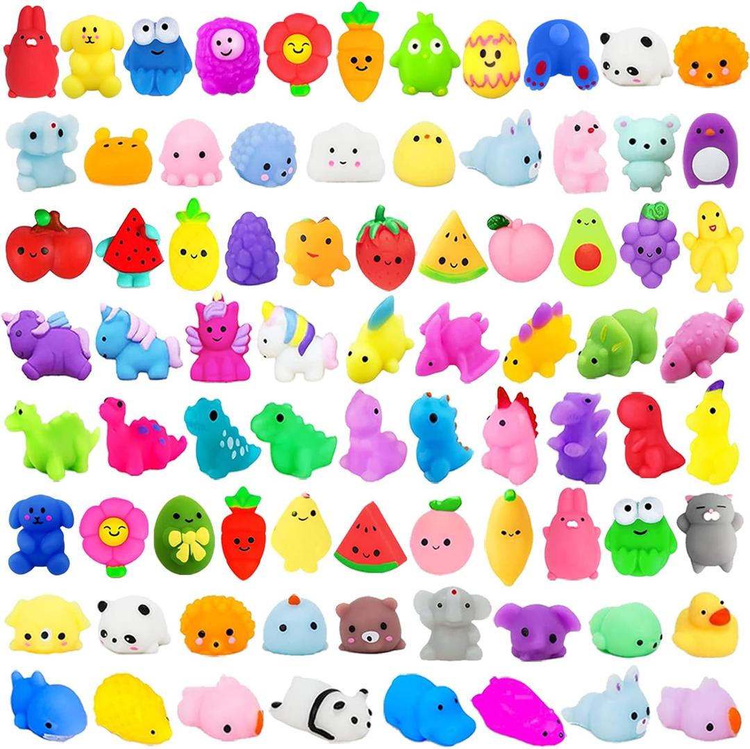 200Pcs Squishy Toys Bulk, Easter Egg Fillers Mochi Squishies, Kawaii Fidget Stress Relief Toys for Kids, Party Favors, Goodie Bag Stuffers, Classroom Prizes Rewards, Birthday Gifts for Boys Girls
