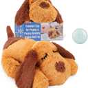 Heartbeat Puppy Toy, Comfort Cuddler Pillow, Dog Anxiety Relief Calming Aid, Heartbeat Stuffed Toy for Dogs, Puppy Heartbeat Toy Sleep Aid,Dog Heartbeat Toy for Pet (Brown 2)