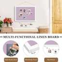 DOLLAR BOSS 24"x18" Bulletin Board with Linen Cork Board, Purple