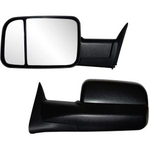 AERDM New Pair Towing Mirrors Black Housing Compatible with View Mirrors 94-01 Dodge Ram 1500, 94-02 Ram 2500 3500 Truck Manual Adjusted Side Set Left+Right