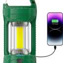 Favourlite LED Camping Lantern Rechargeable, 1500LM 4 Light Modes Camping Light 4000mAh Phone Charger Lanterns for Power Outages Portable Waterproof Camping Essentials for Emergency (Leaf Green)