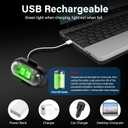 Wireless LED Lights for Car 4PCS with Remote Control, Wireless LED Strobe Lights 8 Colors USB Charge IP65 Waterproof Anti-Collision for Car Motorcycle Drone RC Aircraft Bike, Black