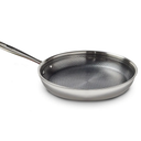 T-fal HybridMesh Tri-Ply Stainless Steel Fry Pan 12 Inch, Induction Oven Safe 500F, Metal Utensil Safe, Ideal For Searing, Cookware, Dishwasher Safe Pots and Pans, Needs Pre-Heating, Silver/Black