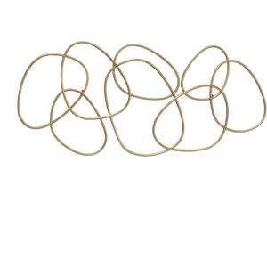CosmoLiving by Cosmopolitan Metal Abstract Home Wall Decor Interlocking Rings Wall Sculpture, Wall Art 43" x 1" x 22", Gold