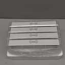 Lolalet Earring Holder Organizer Box Jewelry Storage with 4 Drawers, Clear Acrylic Stackable Earring Case with Adjustable Velvet Trays for Women on Dresser Vanity -Warmwhite, 4 Layers