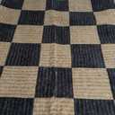 Machine Washable Area Rug Checkered, Non Slip Soft Large Bedroom Living Room Rug Farmhouse Neutral Classic Geometric Boys Rug, Indoor Carpet for Den Dorm Playroom 70x50 inch