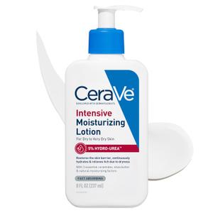 CeraVe Intensive Moisturizing Lotion, Hydro-Urea + Shea Butter, Body Lotion For Dry Skin, Relieves Signs Of Extra Dry Skin, Non Greasy Hydrating Cream For Rough, Tight, Red & Itchy Skin, 8oz (8 Fl Oz (Pack of 1))