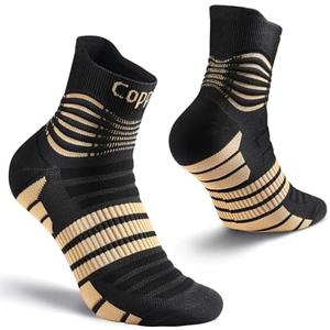 NEENCA Copper Compression Socks, Medical Ankle Support Socks for Injury Recovery & Pain Relief, Sport Protection, Women & Men Circulation, Swelling, Runner, Travel, Pregnancy, Flying—1 Pair, 20-30mmHg Size S/M