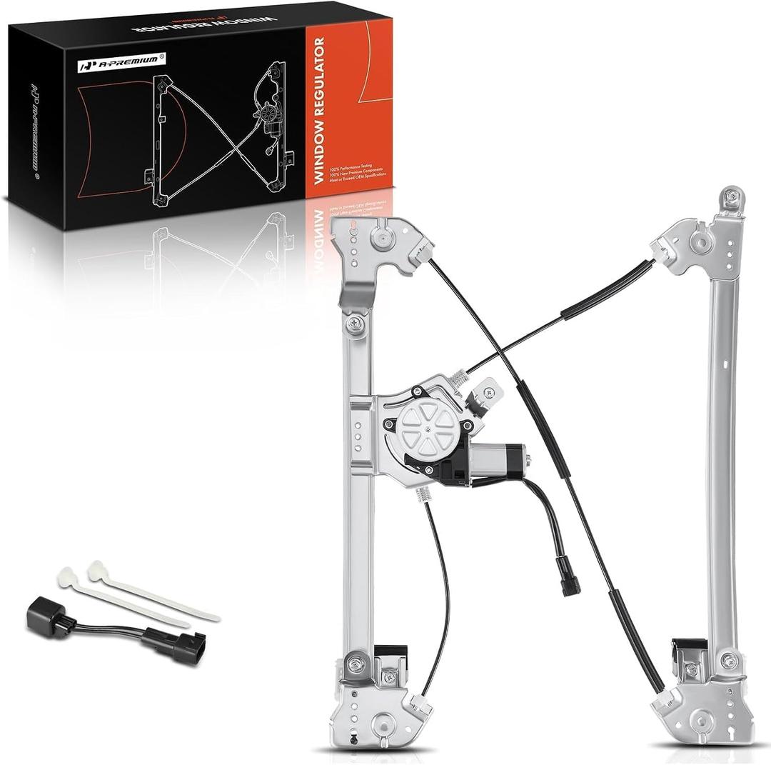 A-Premium Power Window Regulator with Motor Assembly Front Passenger Side Compatible with Ford F-150 F150 2004-2008, Lincoln Mark LT 2006-2008, Fit Standard/Crew Cab Model Only, Not for Extended Cab