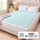 DMI Foam Mattress Topper, Egg Crate Foam Pad, Mattress Pad And Bed Topper For Support, Air Circulation, Pressure Relief And Weight Distribution, Queen Size Mattress, 56 x 78 x 2
