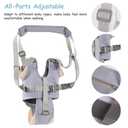 Baby Walking Harness Handheld Baby Walker Assistant Belt Adjustable Toddler Infant Walker Harnesses Standing Up and Walking Learning Helper with Detachable Crotch for 9-24 Month (Gray)