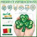 2 x Feifeiya 24 Sets St. Patrick's Day Suncatchers Craft Kit for Kids DIY Shamrock Tissue Paper Sign Art Craft Kit Gift for Irish Saint Patrick Classroom Game Activities March Holiday Party Decor
