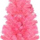 Christmas Tree with Plastic Stand,3-feet,PVC (Pink)