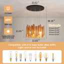 8 Light Farmhouse Wood High Ceiling Chandelier Rustic Large Ceiling Light Fixture Hanging Pendat Light for Dining Room Living Room Foyer Staircases Kitchen Island.