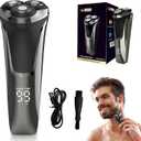 Snapbuy Electric Razor for Men,Snapbuy Razor,Electric Shavers for Men,4D Floating Head Rotary Shaver,Electri c Shaver with LCD Display & Quiet Motor, IPX7 Waterproof,Fast Charging(Black)