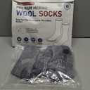 Buttons & Pleats Premium Merino Wool Hiking Socks Outdoor Trail Crew Socks Charcoal M/L 5 Pack