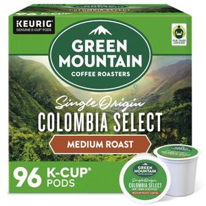 Green Mountain Coffee Roasters Colombia Select Coffee, Keurig Single-Serve K-Cup Pods, Medium Roast Coffee, 96 Count  BB 23 SEP 2025