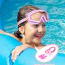 Water Space 2 Pack Swimming Goggles for Kids Boys Girls 3-15, Wide Vision Anti-fog UV Protection and Waterproof
