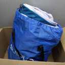 Luxury Air Mattress Queen with Built in Pump, 18'' High Double Blow Up Mattress, Self Inflating Air Bed with Flocked Top and Carry Bag, Durable Portable Airbed for Home Guest and Camping, Blue