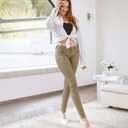 Hybrid & Company Women's Butt Lift Stretch Denim Jeans (Khaki)