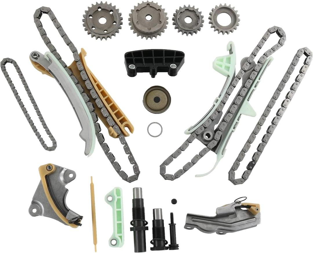 Timing Chain Kit Compatible with 1997-2010 Ford Explorer 2005-2010 Mustang 2001-2010 Ranger 2001-2010 Mazda B4000 1998-2010 Mercury Mountaineer V6 4.0L Replaces# TK428 KT4038S TS20395